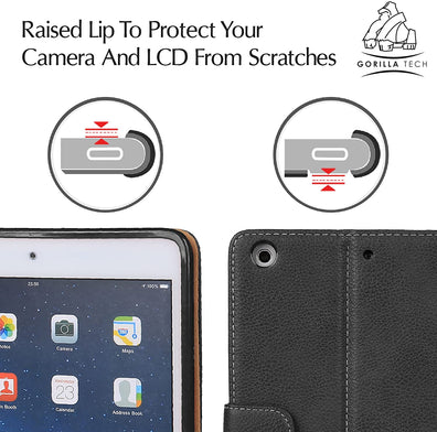 Gorilla Tech iPad Mini 4 iPad Mini 5 Leather Case and Screen Protector Magnetic Flip Stand Shockproof cover Protective 2-Pack Red iPad Model A2133 A2124 A2126 A2125 A1538 A1550